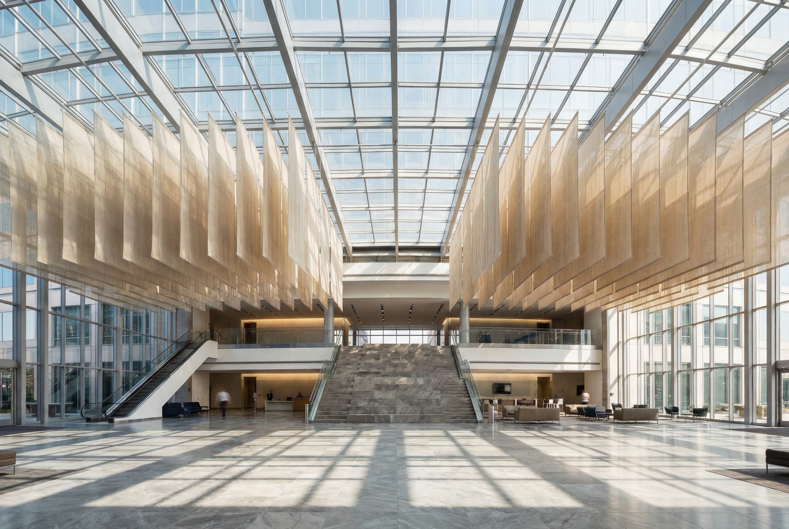 Corporate Atrium — Kinetic Textile Installation — installation execution environment