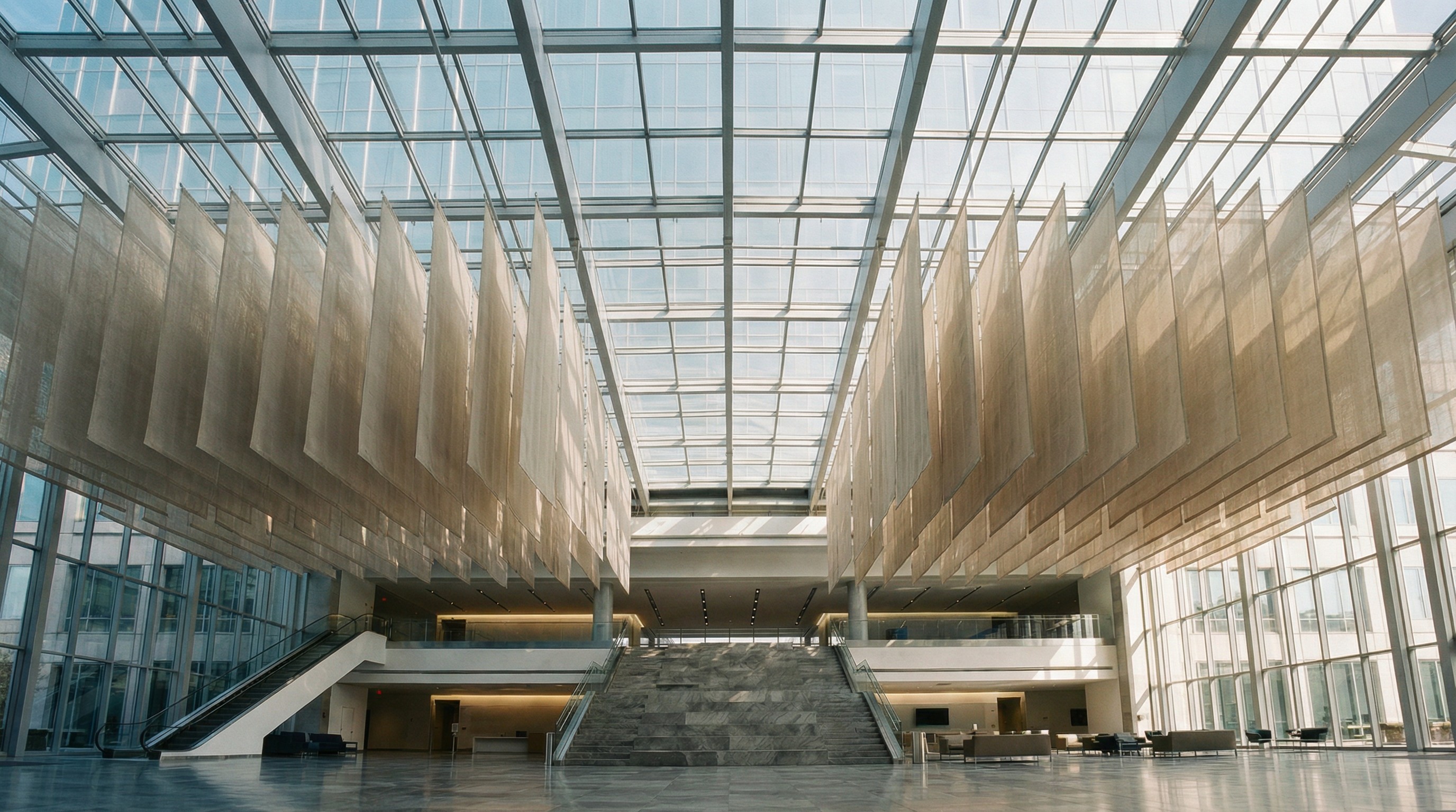 Corporate Atrium — Kinetic Textile Installation — installation execution environment