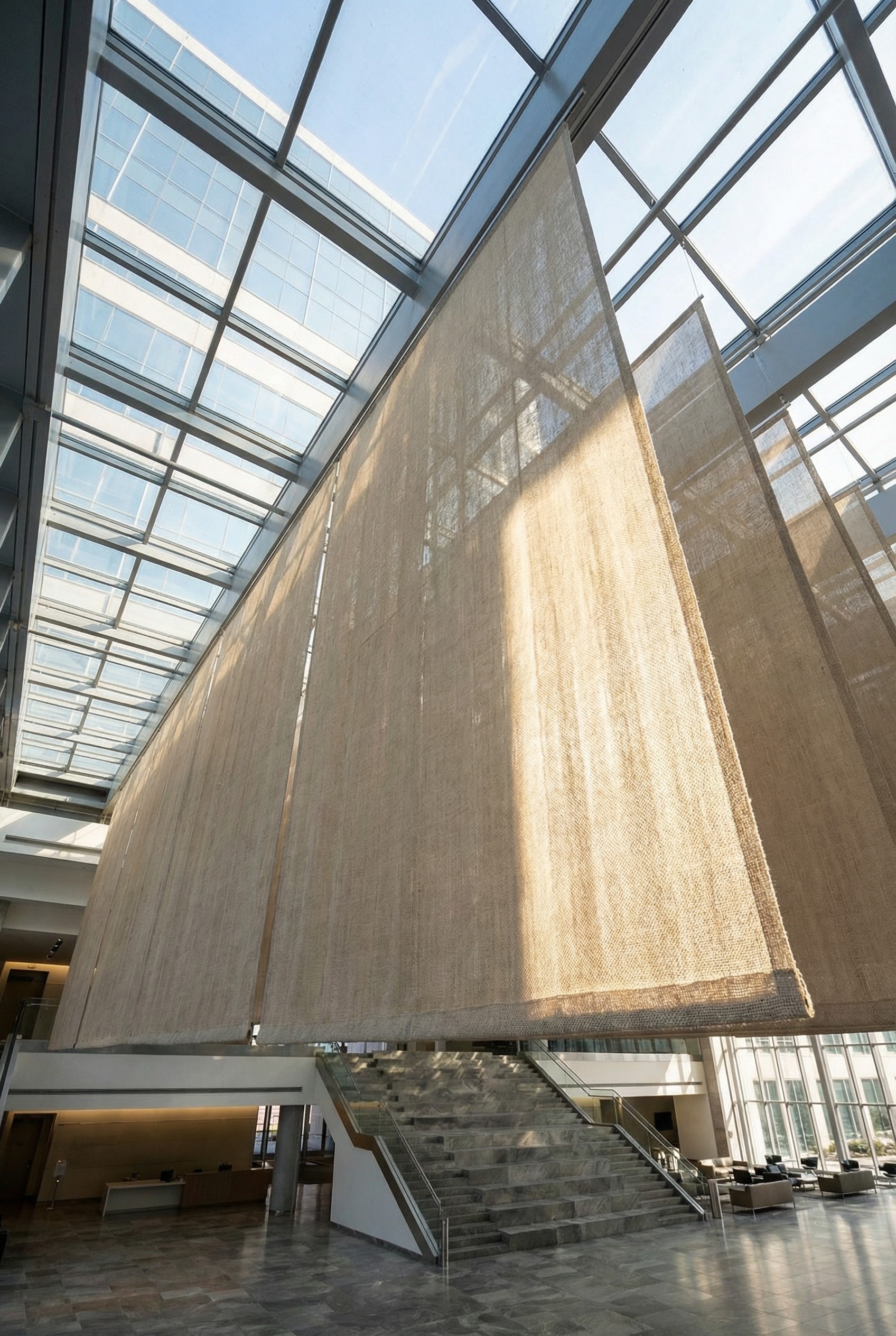 Corporate Atrium — Kinetic Textile Installation — installation execution environment